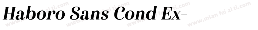 Haboro Sans Cond Ex字体转换